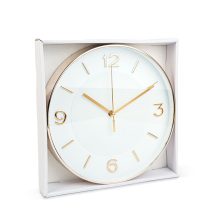 Falióra - 25 cm - műanyag, üveg - 1 x AA - fehér