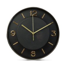 Falióra - 25 cm - műanyag, üveg - 1 x AA - fekete