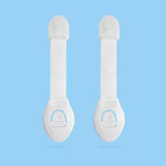   Biztonsági gyerekzár ajtóra - 21 cm - öntapadós - fehér - 2 db / csomag