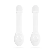 Biztonsági gyerekzár ajtóra - 21 cm - öntapadós - fehér - 2 db / csomag