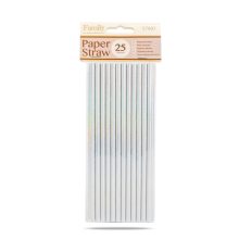 Papír szívószál - irizáló - 197 x 6 mm - 25 db / csomag