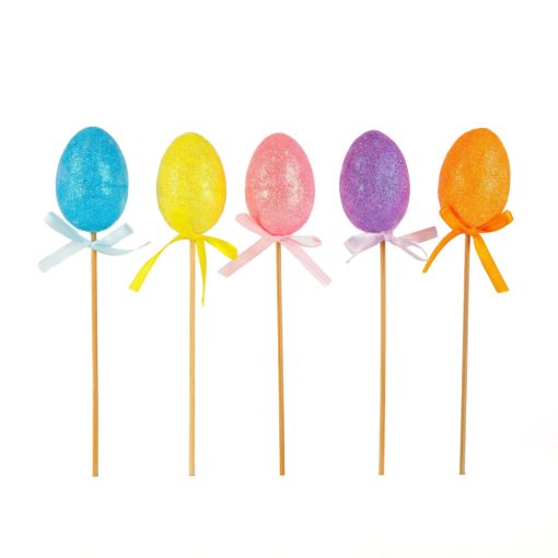 Húsvéti dekoráció - pálcikás tojás - 23 cm - 5 db