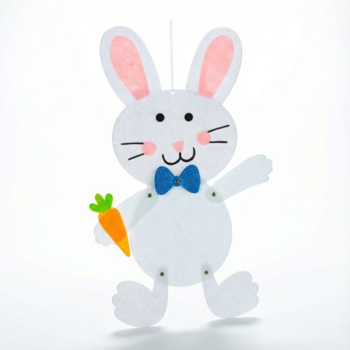 Húsvéti függő dekoráció - nyuszi, filc 