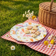 Húsvéti tálca - fém - répás - 33 cm