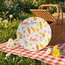 Húsvéti tálca - fém - répás - 33 cm