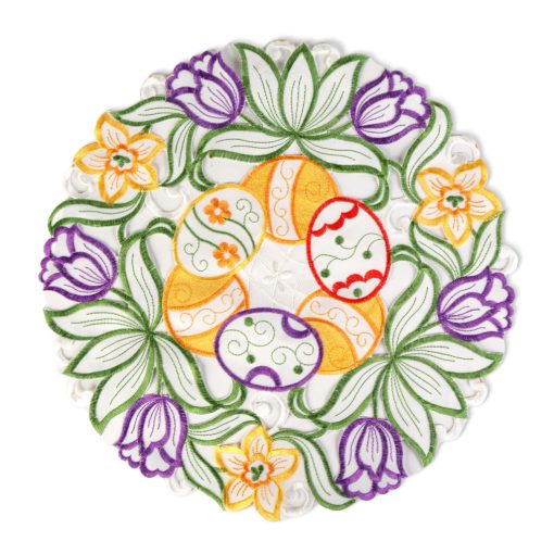 Húsvéti hímzett alátét -  Ø35 cm