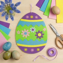   Húsvéti filc függődísz - tojás - 38 cm x 28 cm - 3 féle