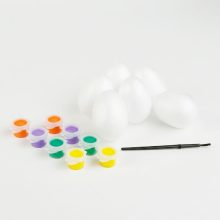 Húsvéti dekoráció - húsvéti habtojás festő szett - 6 cm - 6 db tojás