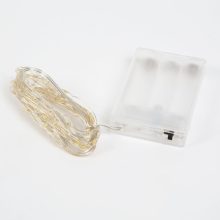 LED fényfüzér - 5 m - 50 LED - melegfehér - 3 x AA