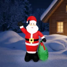 Felfújható Mikulás - 180 cm - IP44 - 6 fehér LED - 100 - 240 V