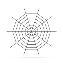 Plüss pókháló - halloween-i dekoráció - 200 cm - fekete