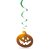   Halloween-i dekoráció szett - 12 db tök, szellem - csillogó spirál akasztó