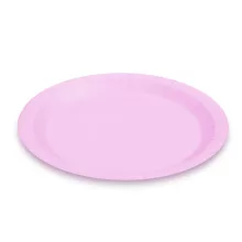 Papírtányér szett - rózsaszín - 23 cm - 12 db / csomag