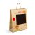   Ajándéktasak - papír, "Kraft" - 265 x 127 x 330 mm - 2 féle / csomag - 12 db / csomag