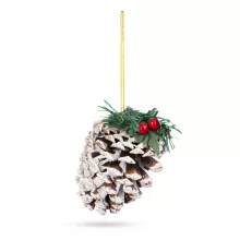 Karácsonyi dekoráció - toboz - 12 cm - 2 db / csomag