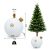 Karácsonyfatalp - gömbdísz - műkő - 41 x 41 x 47 cm