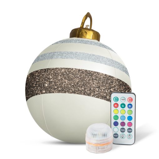 Felfújható RGB LED-es óriás karácsonyi gömb - 60 cm