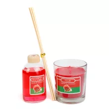 Illatgyertya és illatosító szett - alma & fahéj - 120 g + 100 ml
