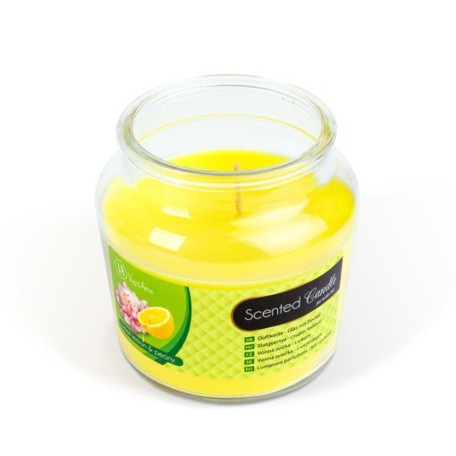 Illatgyertya - csupor fedővel - édes citrom & bazsarózsa - 310 g