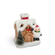 Karácsonyi LED-es házikó - 3 féle - 8 x 6 x 8,5 cm
