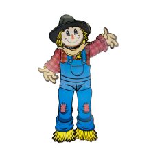 Őszi dekoráció - Madárijesztő - mozgatható végtagokkal - papír - 91,4 cm