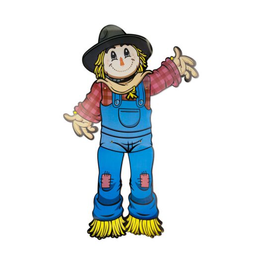 Őszi dekoráció - Madárijesztő - mozgatható végtagokkal - papír - 91,4 cm