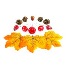 Őszi dekoráció - falevél, toboz, tök szett - 4 féle