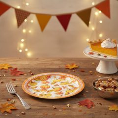 Papírtányér szett - tökös - 2 méret - 12 db / csomag