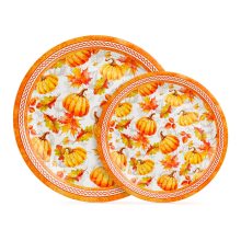 Papírtányér szett - tökös - 2 méret - 12 db / csomag