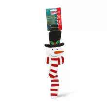 Karácsonyi kopogtató, ajtódísz tartó - fém - hóember - 38 cm