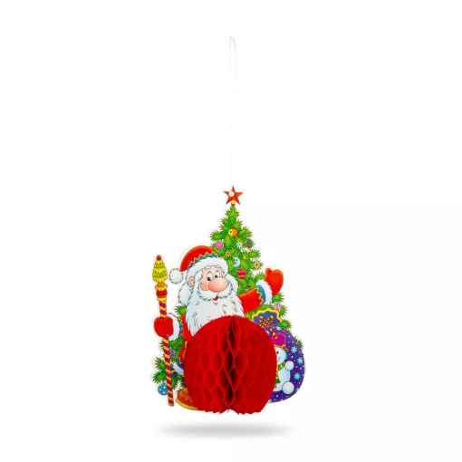 Karácsonyi dekoráció - papír lampion szett - 11 x 13 cm - 4 db / csomag