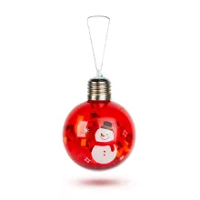 Karácsonyi LED-es gömb - RGB LED - átlátszó - műanyag - 8 cm - 3 x LR44