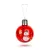   Karácsonyi LED-es gömb - RGB LED - átlátszó - műanyag - 8 cm - 3 x LR44