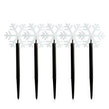 Karácsonyi lámpa - 5 LED - jégkristály - 34,5 cm - melegfehér - 3 X AA