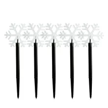 Karácsonyi lámpa - 5 LED - jégkristály - 34,5 cm - melegfehér - 3 X AA