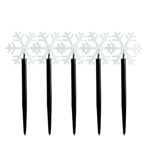 Karácsonyi lámpa - 5 LED - jégkristály - 34,5 cm - melegfehér - 3 X AA