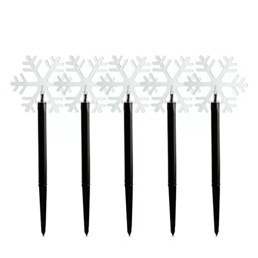 Karácsonyi lámpa - 5 LED - jégkristály - 34,5 cm - melegfehér - 3 X AA