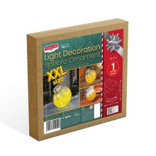 Világító dekoráció - gömbdísz - 60 LED - 60 x 83 cm - arany - 100-200V AC