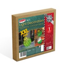 Világító dekoráció - gömbdísz - 60 LED - 60 x 83 cm - zöld - 100-200V AC