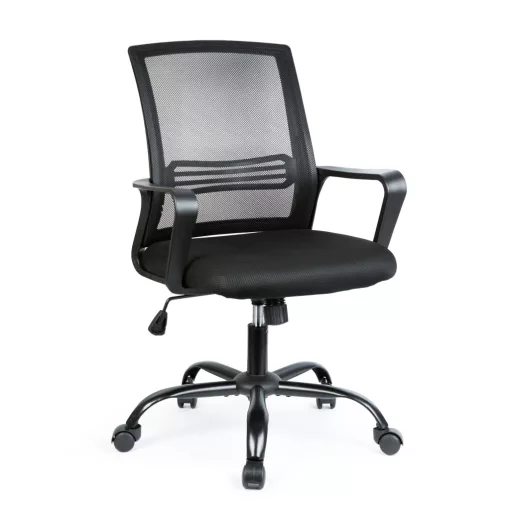 Irodai forgószék - fix karfával - fekete - 70 x 51 / 52 x 50 cm