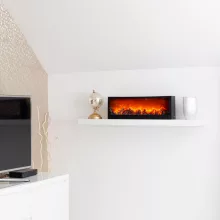 Kandalló LED-es lánghatással - elemes / USB-s - 60 x 10 x 20 cm