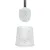 WC kefe + tartó - pillangós - 49 x 13 x 13 cm - fehér