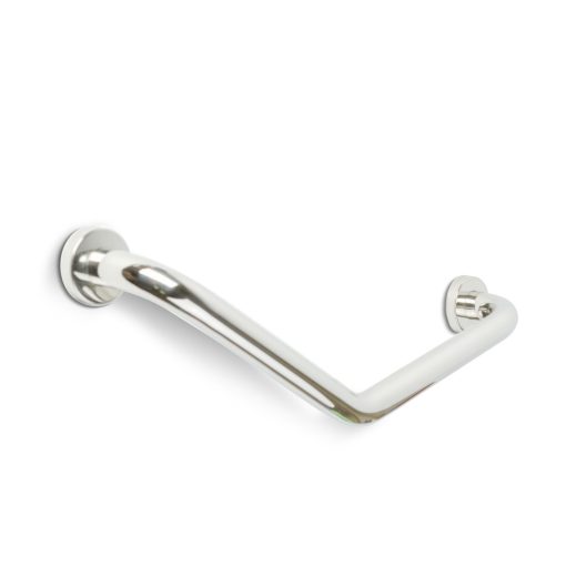Fürdőszobai kapaszkodó - 45°-ban hajlított - rozsdamentes acél - krómozott - 25 + 25 cm