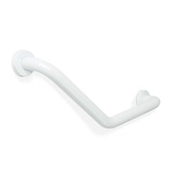   Fürdőszobai kapaszkodó - 45°-ban hajlított - rozsdamentes acél - fehér - 25 + 25 cm