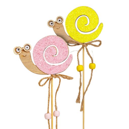 Leszúrható dekoráció - csiga - 2 féle - 32.5 cm