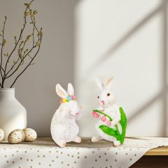   Húsvéti dekoráció - nyuszi - 2 féle - 7,5 x 7,2 x 14,5 cm