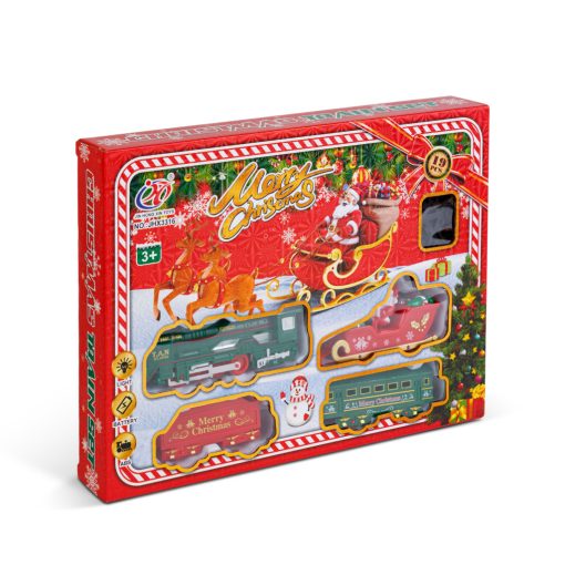 Karácsonyi kisvasút - világít - elemes - 3 féle pálya