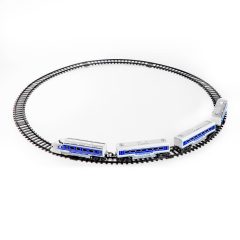   Express kisvasút - vasútállomással - elemes - 5 féle pálya