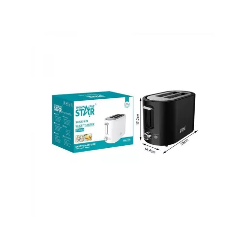 WinningStar - Kenyérpirító - 650 - 750 W - fekete