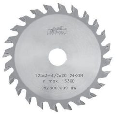   PILANA KFL Körfűrészlap 125x3,0-4,0x2x20 mm Z=24 PILANA 93 KON Kónuszos elővágó